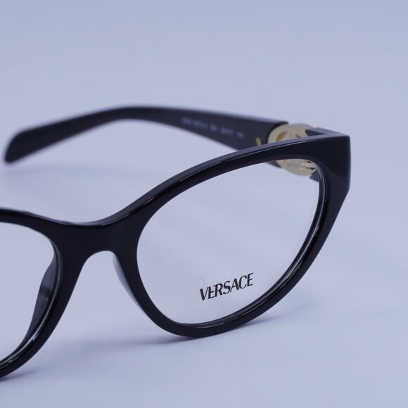 Versace VE3372U GB1 Eyeglasses Shiny Black 54mm Cat Eye Frame main image 5